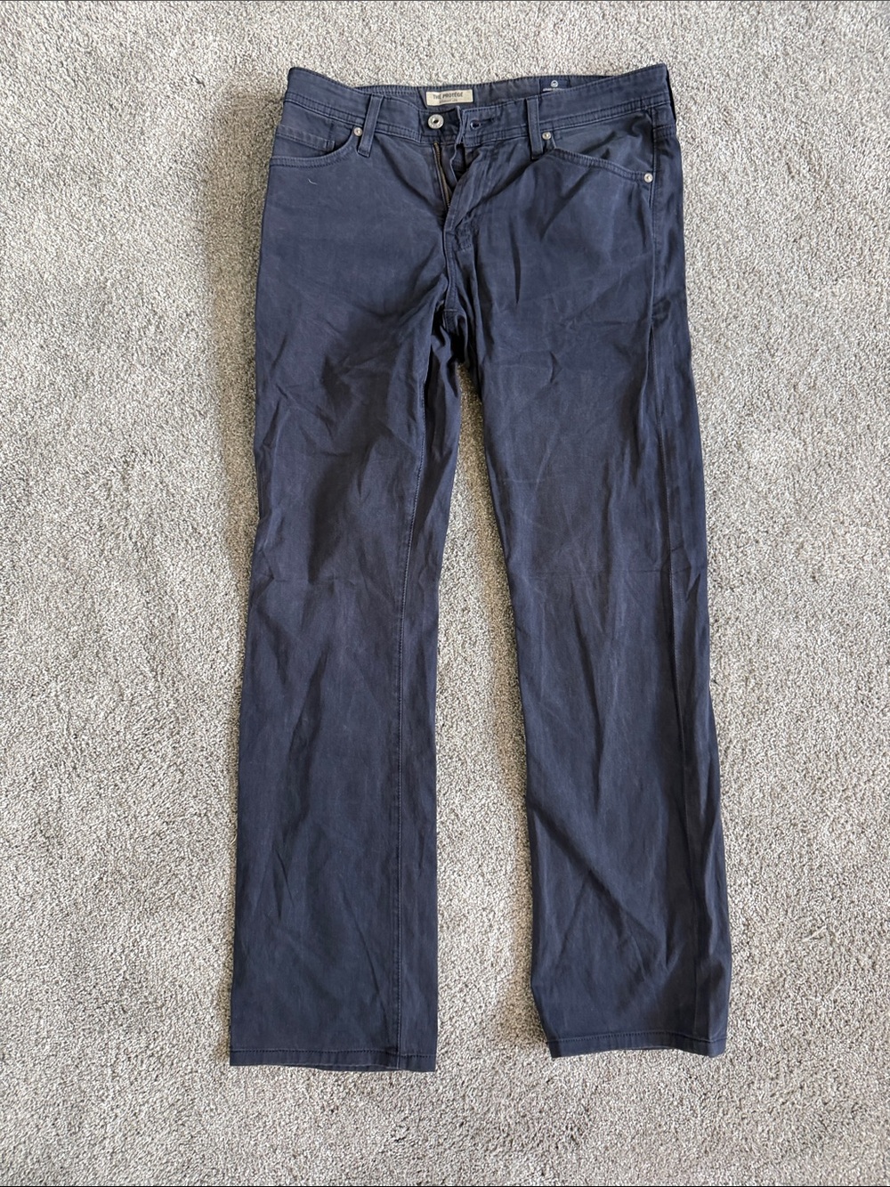 Ag Adriano Goldschmied Dark Navy Cotton Blend Pants